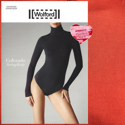 Wolford Colorado String Body - L - red rust ... anschmiegsamer Rollkragen 