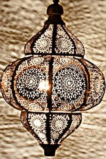 Lámpara colgante de techo marroquí hecha a mano turca moderna de diseño vintage para decoración del hogar Foto 4 de 4