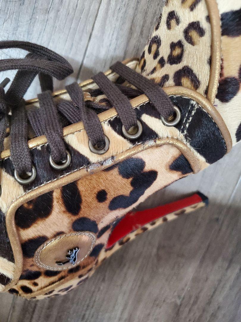 Christian Louboutin Leopard Short Boots 35 Women's authentic Christian Louboutin Leopard Short Boots 35 Women's authentic
