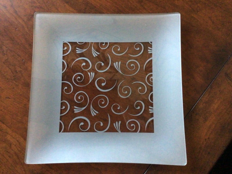Great American Classics  Large 13" Tempered Glass Square Platter, NEW