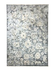 Tapis de Salon turc motifs fleuri, doux, bleu/blanc, 160x230cm, haute qualité