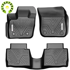 3Pc Floor Mats Set for 2017-2020 Ford Fusion Lincoln MKZ All Weather Floor Liner