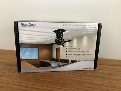 QualGear PRB-717-Blk Universal Ceiling Mount Projector Black Mount. Open Box