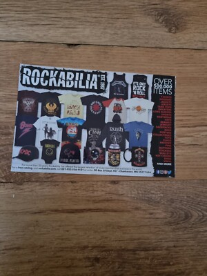 TNEWM77 WERBUNG 5X8 ROCKABILIA EST 1987: T-SHIRTS. SAMMLERSTÜCKE