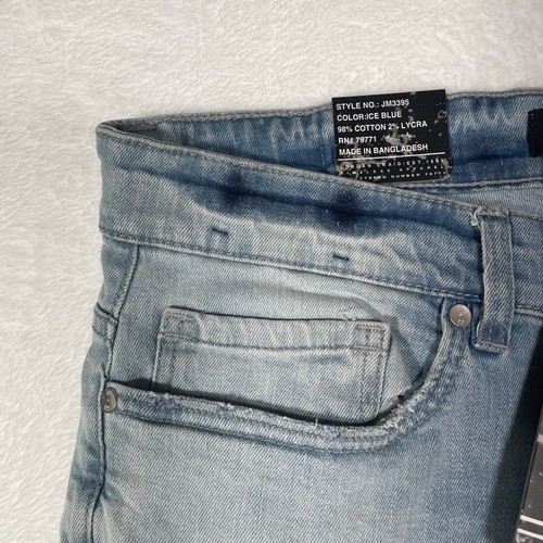 Jordan Craig Jeans Mens 36x32 Sean El Barrio Denim Ice Blue Slim Taper Pants - Picture 9 of 15