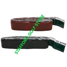 The Grip Master 39" Leather Strapping Golf Grip Wrap – Black/Uluru – 1" Width