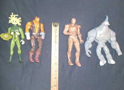 Lot Of 4  Marvel Figures Iron Man, Rhino, Electro, & Shocker 6- 7'' READ DESCRIPT