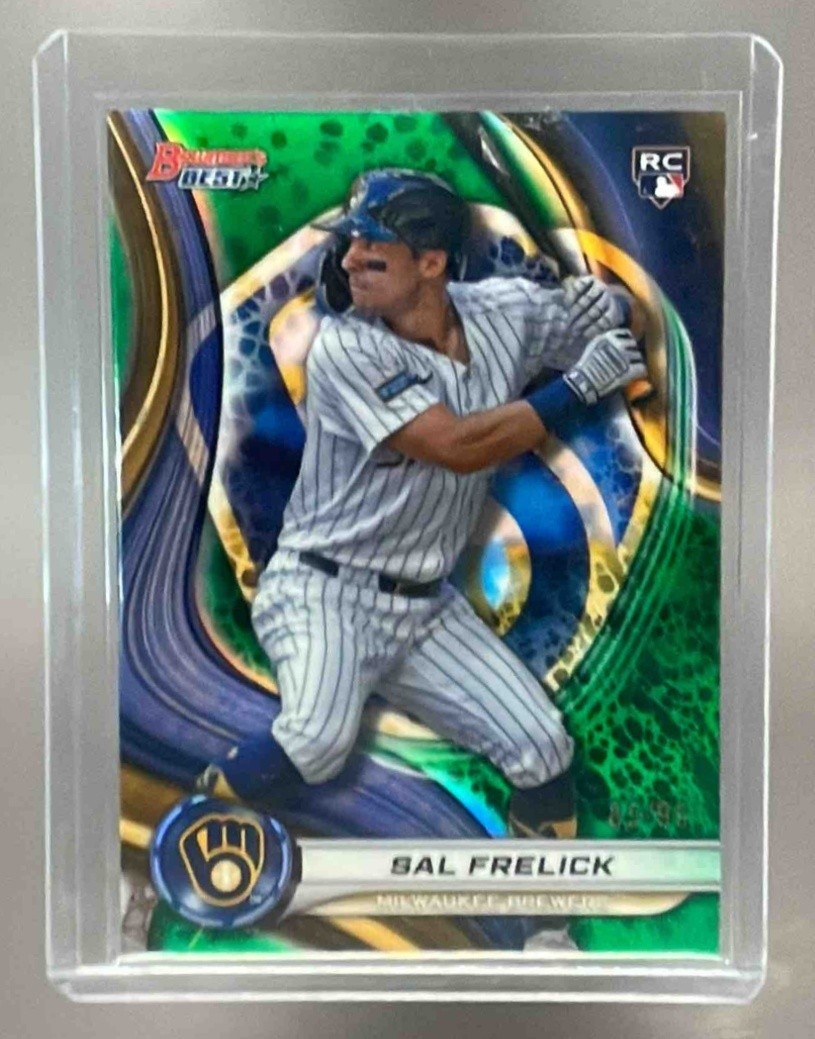 SAL FRELICK RC Green Refractor /99 - 2024 Bowman's Best #37 Brewers