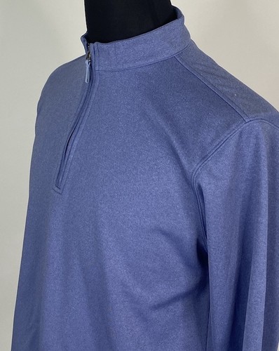 Johnnie O Sweater Mens Medium Blue 1/4 Zip Pullover Mid-weight Stretch Golf - Picture 6 of 10