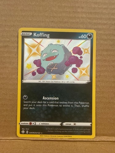 Koffing SV076/SV122 Shining Fates Shiny Vault Pokemon Shiny Holo NM