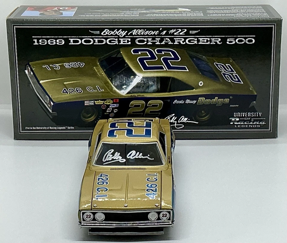 1969 1/24 #22 Bobby Allison Brooks-Massey Dodge” AUTOGRAPHED Dodge Charger - Image 3 of 4