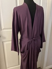 Vintage Men  s 100 Silk Neiman Marcus Purple Lounging Dressing Robe  One size  