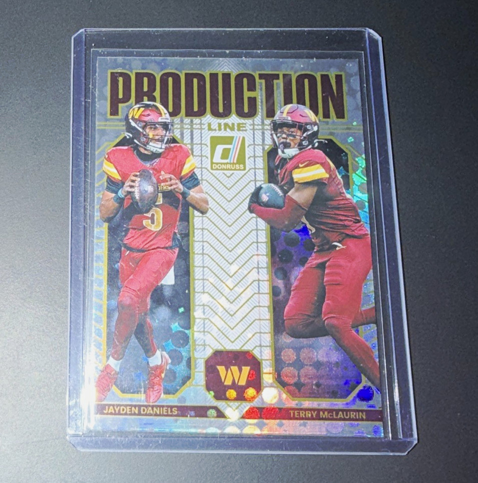 2025 Panini Donruss Production Line #8 Jayden Daniels Terry McLaurin NFL