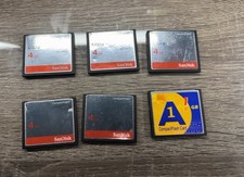 Sandisk Ultra 4GB CF Card for Canon Nikon Digital Cameras Lot Of 5 Cards