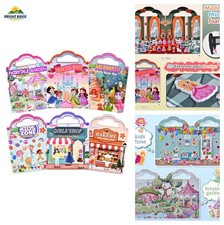 Puffy Sticker Book Set 6 Themes 260 Stickers Portable Reusable Toys