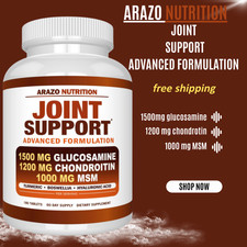 Arazo Nutrition Glucosamine Chondroitin Turmeric Msm Boswellia 180 tablets