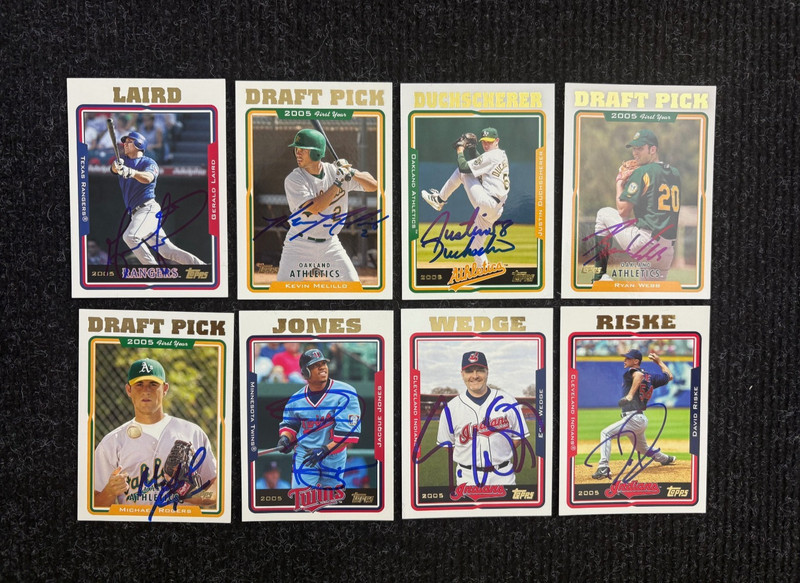 2005 Topps autographed card lot (92)