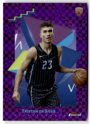 2025 Topps Finest NBA Basketball No. 168 Tristan da Silva Rookie Purple 27/99