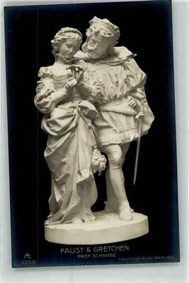 39431471 - Faus und Gretchen Professor Schwabe AE Nr.2258 Skulptur