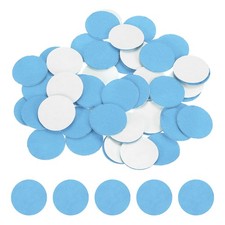 50 Pcs Adhesive Felt Circles, 1" Round Non-Woven Felt Stickers, Sky Blue