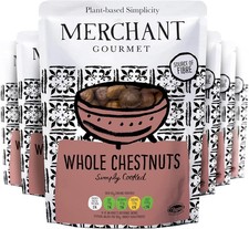 Merchant Gourmet Whole Cooked Chestnuts Pack of 6 x 180g Ready To Eat Pouches