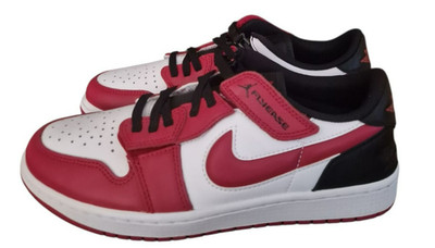Nike Air Jordan 1 Low Flyease Herren Sneaker Schwarz / Rot Gr. 43 UK 8,5 US 9,5