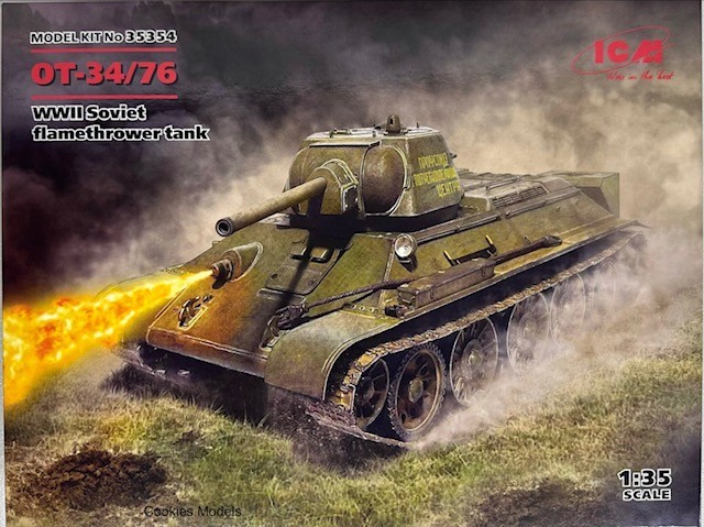 ICM ot-34/76 WWII Soviet Flamethrower Tank 1/35 Scale Model Kit 35354