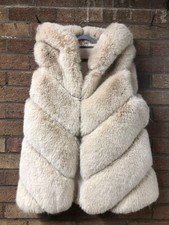 Stunning Luxury Fox Faux Fur Hooded Gilet