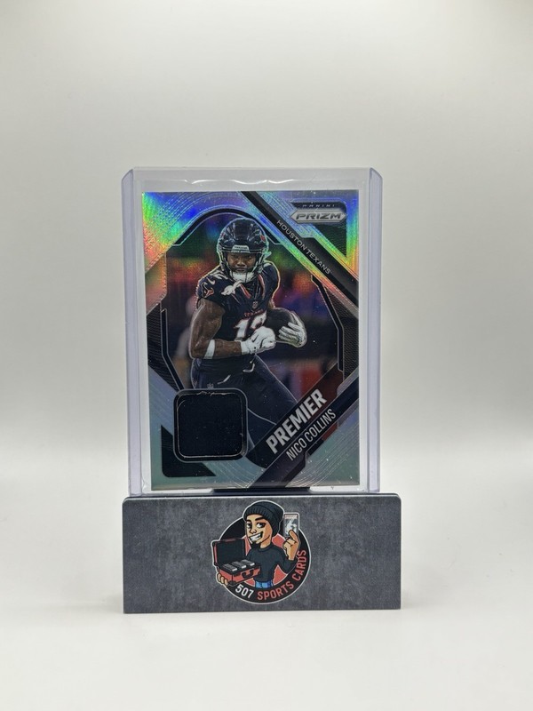 2025 PANINI PRIZM NICO COLLINS PREMIER PATCH SILVER TEXANS PJY-NCS