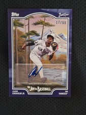 2025 Topps X Bob Ross the Joy of Baseball - Jazz Chisholm #25 Prussian Blue /50