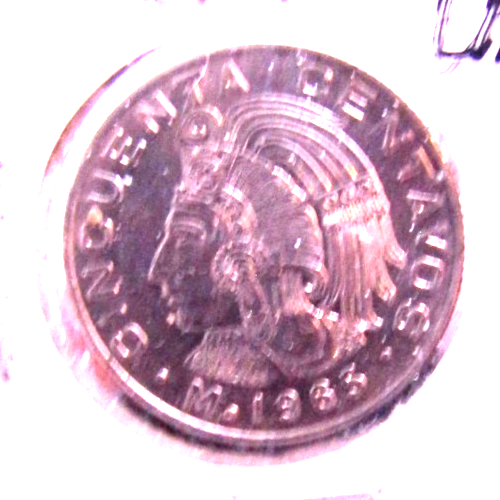 UNCIRCULATED 1965 50 CENTAVOS MEXICAN COIN(40526) - Picture 2 of 5