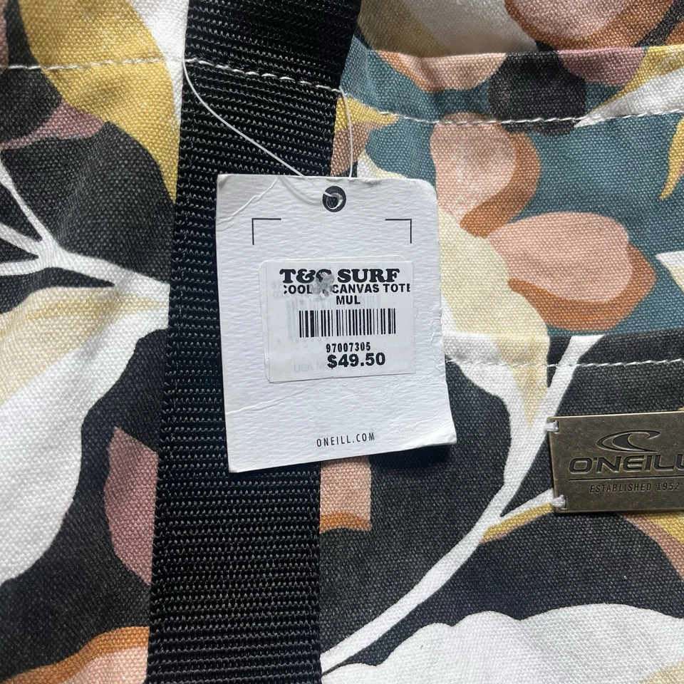 Новая сумка-тоут O'Neill Cool It Multi. Цветочный изолированный кулер сумка для покупок ONeill розовый - Изображение 4 из 4