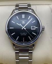 *Boxed RRP £3450* Tag Heuer Carrera Calibre 5 Date Watch 39mm Black WAR211A