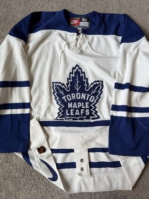 leafs jersey dress Nike Authentic Toronto Maple NHL White Alternate 52 Blank Size 17