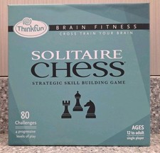 ThinkFun Solitario Juego de Ajedrez Brain Fitness 80 Desafíos 2018 Completo