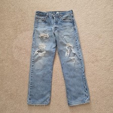 Vintage 90s Levi's 501 XX Distressed Faded Denim Jeans Mens Sz 34x32 Y2K
