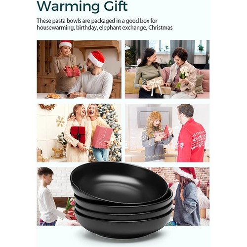 Large Porcelain Serving Bowls Set of 4 Multi-Purpose Tableware Kitchen Dishes US - Picture 4 of 36