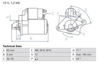 Starter Bosch 0 986 026 060 FÜR Dacia Renault Anlasser Startmotor