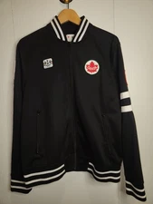 Hudson's Bay Canada Olympic Team Track Jacket Mens Size Medium Canadian Patches