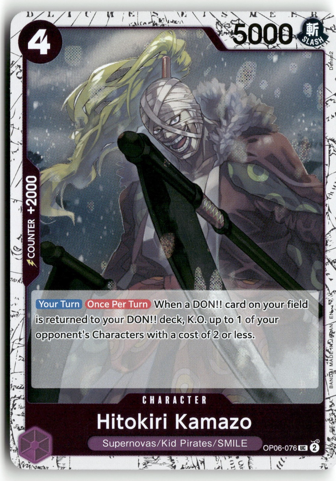Hitokiri Kamazo (Pirate Foil) OP06-076 Premium Booster -The Best- Vol. 2