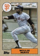 2022 Topps Archives Willie Mays #282 Giants Outfielder Retro 1987 Topps Design