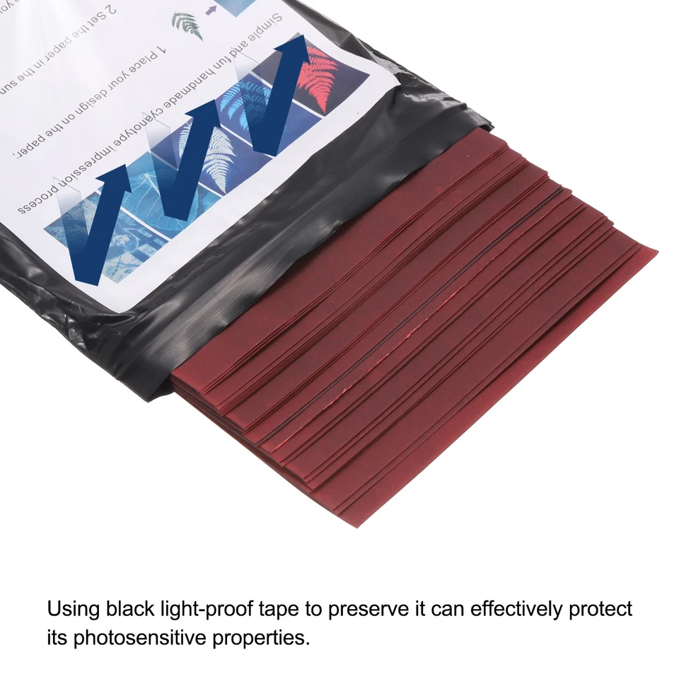 Papel Cianotipo, 24 Hojas Papel Impresión Sol Rojo Artesanía con Tablero, 4.1x5.8" Foto 3 de 4