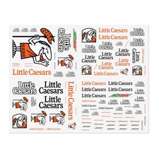Little Caesars Pizza MTN Dew 1/10 Scale R/C Racing Vinyl Decal/Sticker Sheet