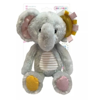 Make Believe Ideas Plush Elephant Crinkles, Rattles- Ribbon Sensory Stuffed SOFT