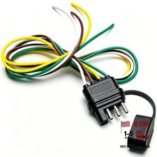 4-Way Flat Trailer End Connector 25 Inch,4 Pin Trailer Wiring Harness,4 2.1FT