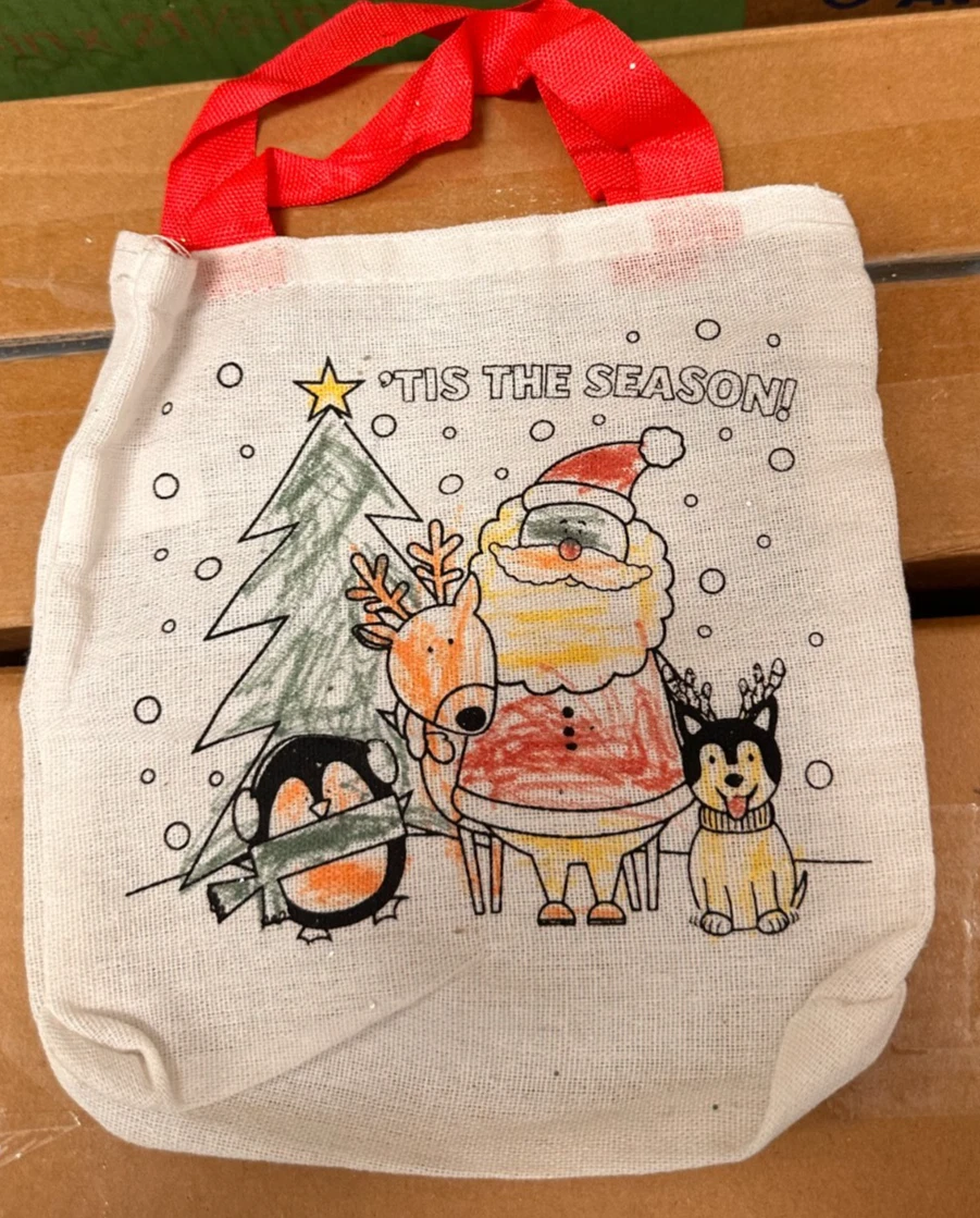 Pack De 4 Bolsas De Regalo De Navidad - Motivos Navideños (Santa, Renos, Muñeco De Nieve) - Tamaño 15x18 Cm - Para Dulces, Chocolates, Pequeños Obsequios