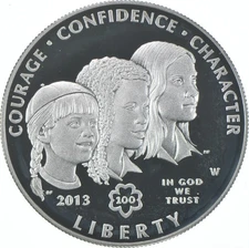 2013-W Proof Girl Scouts Commemorative Silver Dollar $1