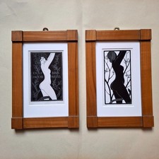 Biedermeier 2 kleine Bilderrahmen antike Rahmen Bayern 19. Jh. Abb. Eric Gill