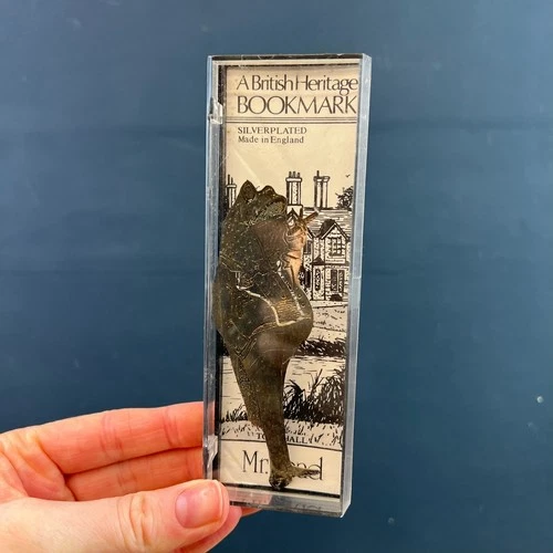 VINTAGE MR TOAD SILVER PLATED BRITISH HERITAGE WIND IN THE WILLOWS BOOKMARK