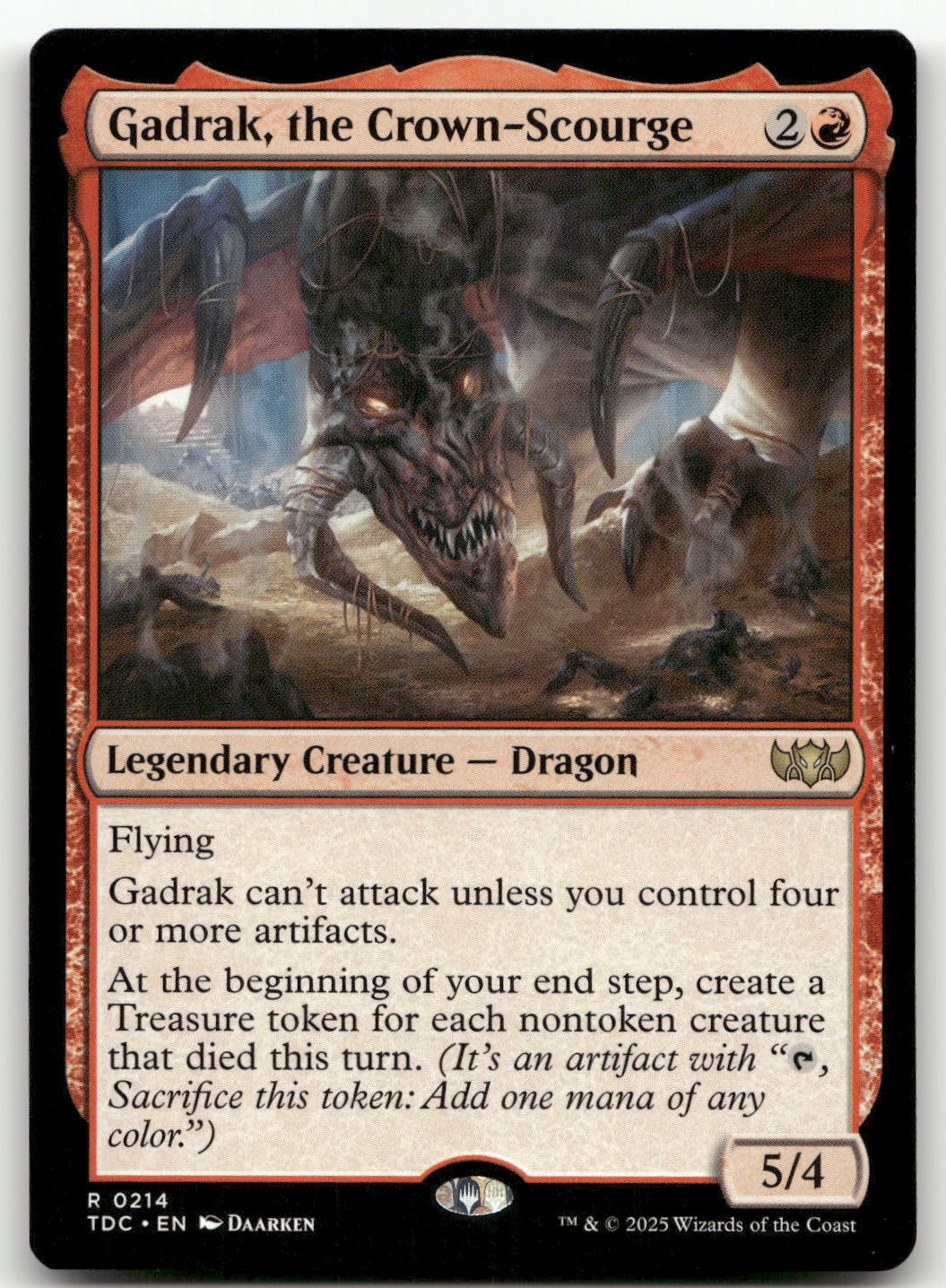 Gadrak, the Crown-Scourge #214 (NM) Tarkir Dragonstorm TDC Magic MTG